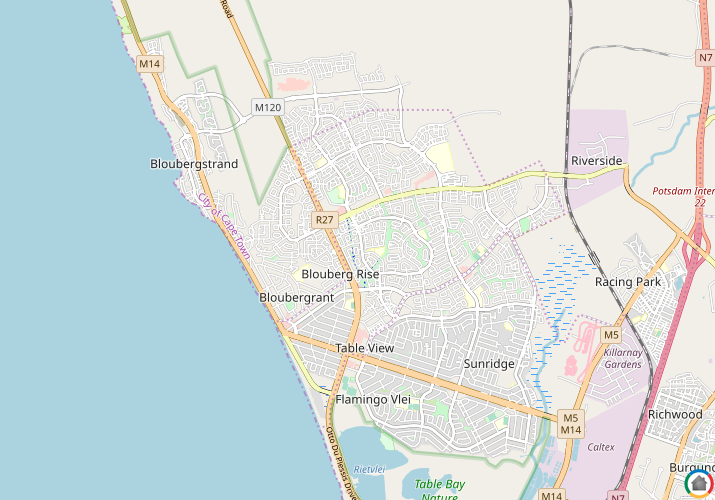 Map location of Sunningdale - CPT